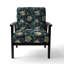 Chaise d'appoint florale Cobalt-6885858