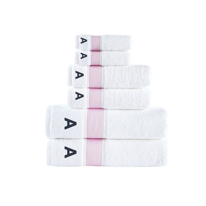 Dieter 6 pcs Towel Set, Pink, A