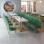 Banquette moderne en similicuir vert