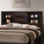 Ensemble de chambre à coucher moderne et fonctionnel avec rangement HB FB et 2 tables de chevet espresso 3 pièces-1515556428