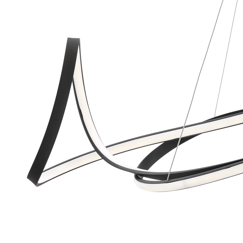 Arland Unique Tiered Dimmable Integrated LED Chandelier, Black