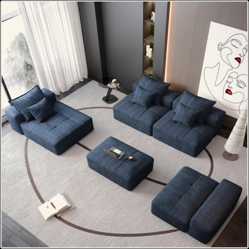 Canapé modulaire surdimensionné Modern, Bleu