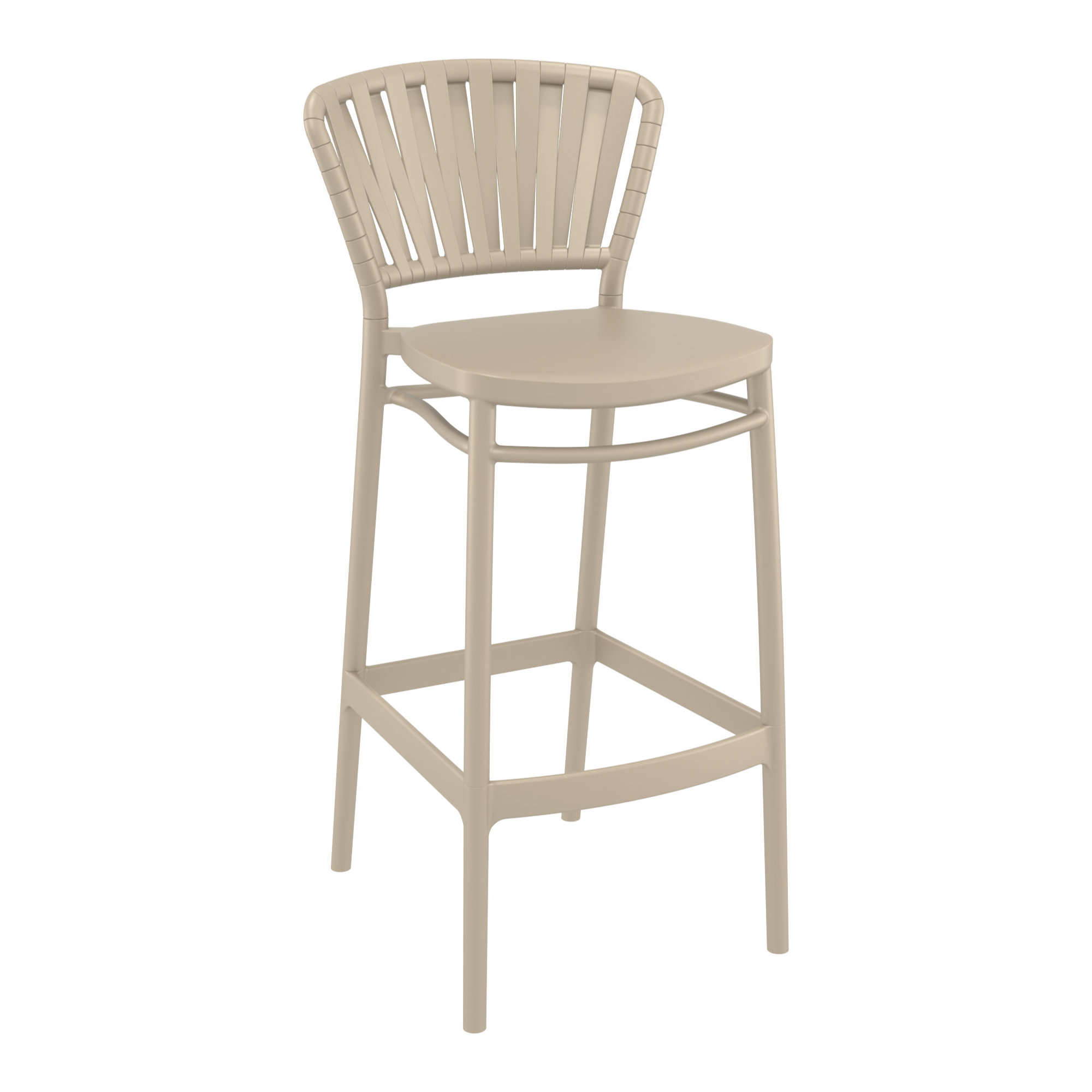Newport Outdoor Barstool, 29.5", Taupe