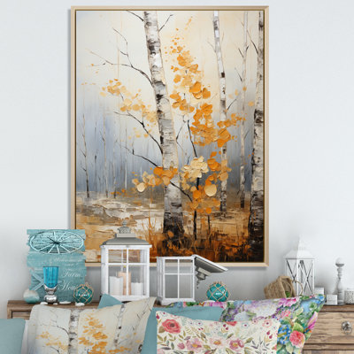«Arnerich Birch Woods Autumn Whispers», reproduction sur toile