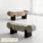 Red Solid Wood Upholstered Bench-2007579875