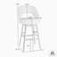 Tabouret tournant en bois massif avec siège en tissu Watanabe-1786704463-1786704460-1805014075