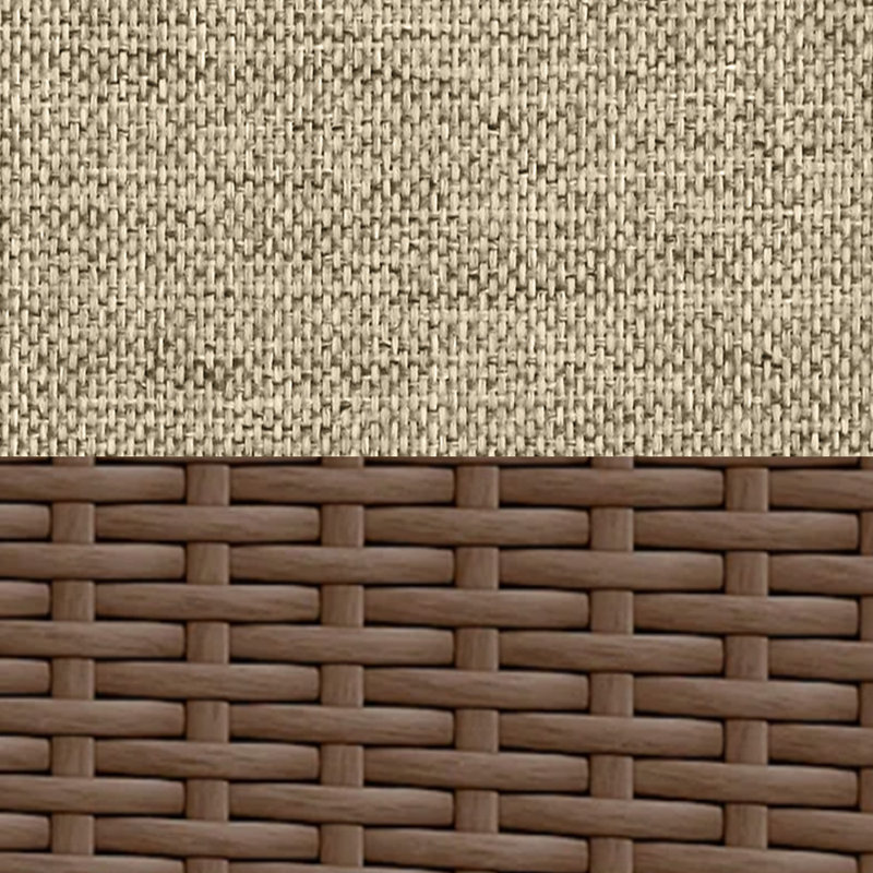 Chaise d'extérieur en rotin avec coussins Yentin, Beige