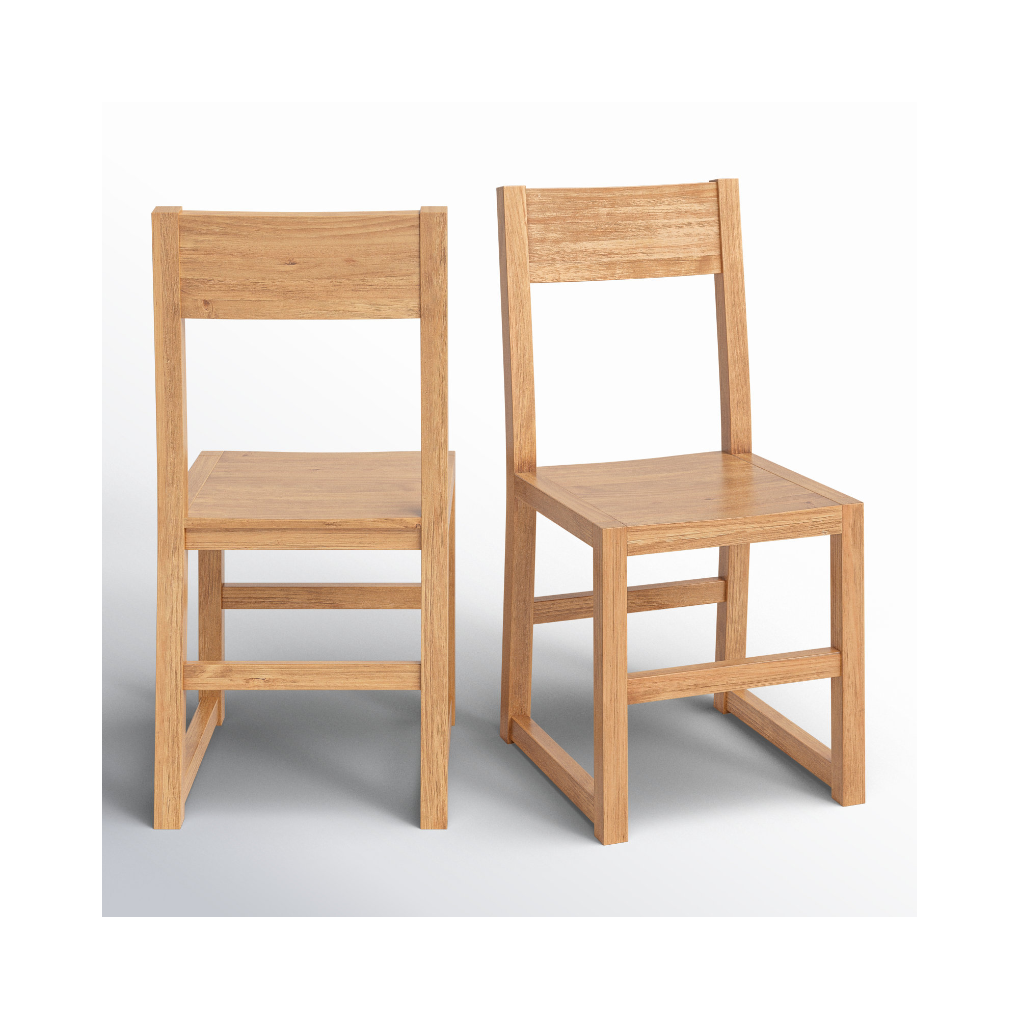 Modica Solid Wood Side Chair, Natural
