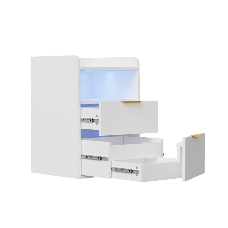40 cm W 2 -Drawer Filing Cabinet, White