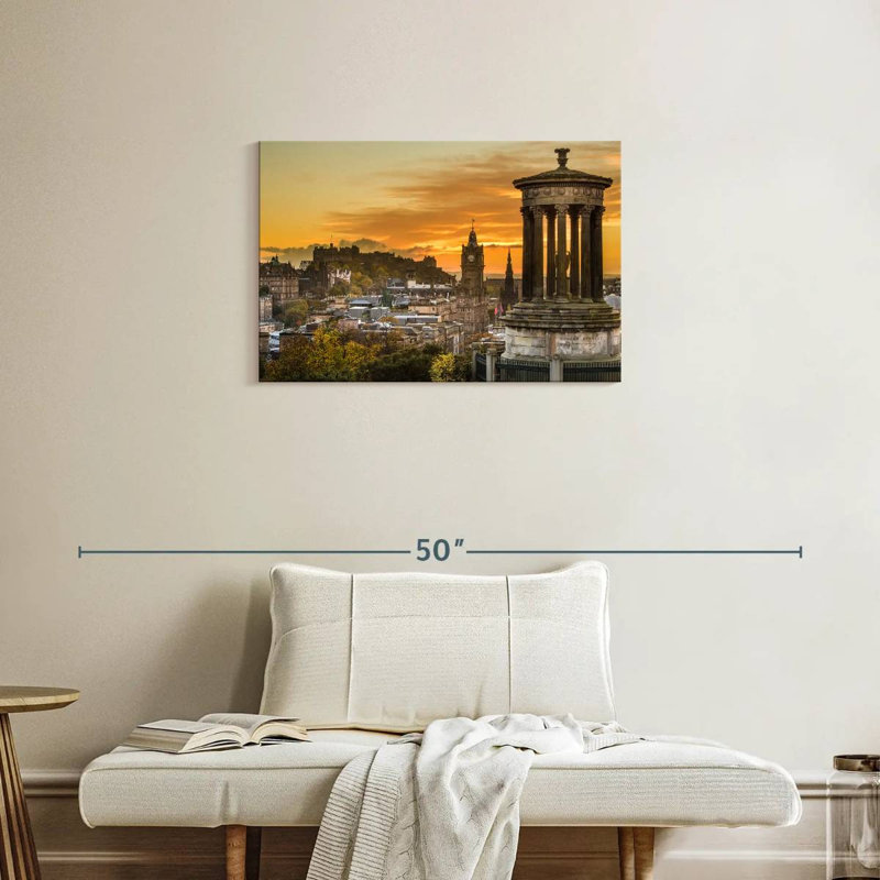 Rorry Sunset Over Edinburgh, 20" H x 30" W