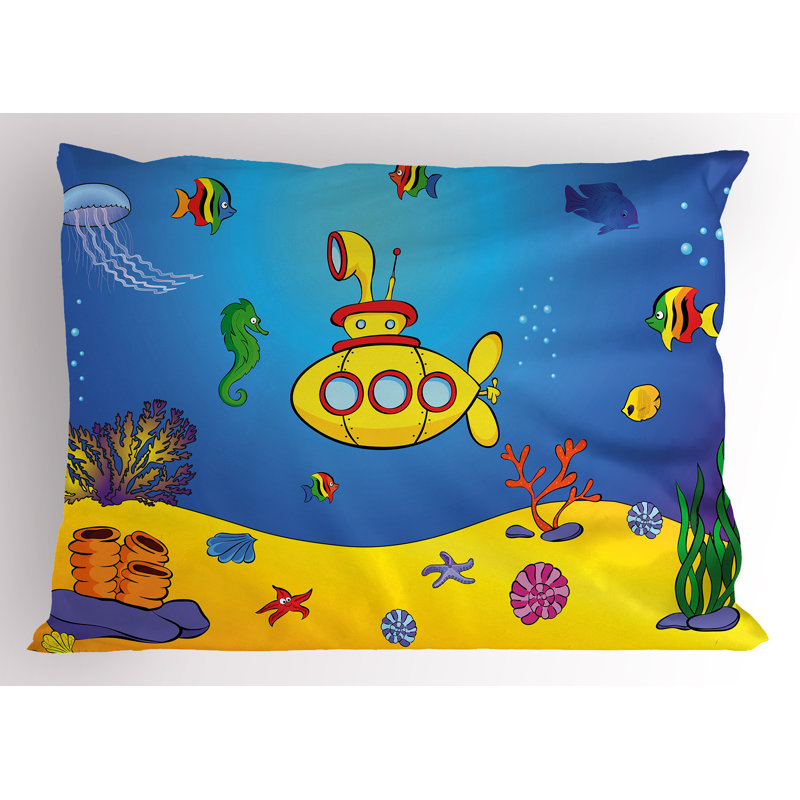 Ensemble de 2 taies décoratives Ambesonne Yellow Submarine, H 20 po x l 36 po
