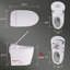 Toilettes intelligentes allongées conformes aux normes ADA, double chasse d'eau 1,1/1,6 GPF, siège chauffant, commande au pied/sans siège/chasse d'eau occultante, veilleuse, fermeture en douceur