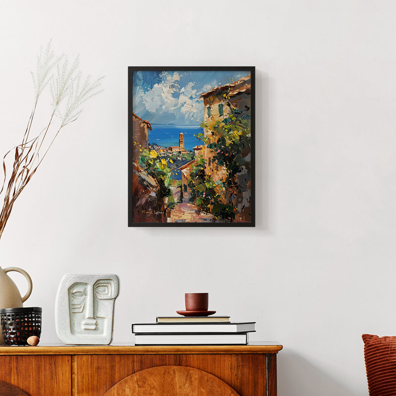 Série LANDSCAPES CCDCLXV - Reproduction encadrée de qualité supérieure - Prêt à être accroché - Aucun clou requis