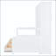Lit de jour simple en bois avec bureau, armoires, tablettes et 3 tiroirs-5441085