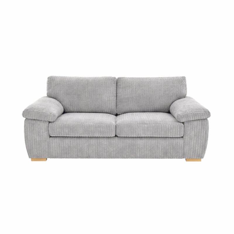 2 Seater Corduroy Sofa, Silver