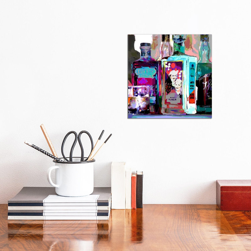 Bright Bourbon Crop - impression d'art mural, 12 po x 12 po, Toile tendue avec châssis, Sans cadre