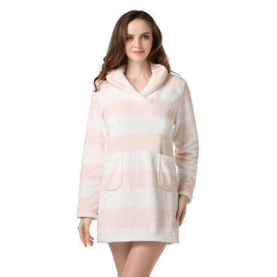 Persei Polyester Girl / Woman+ Above Knee Bathrobe with Pockets and Hood for Kids