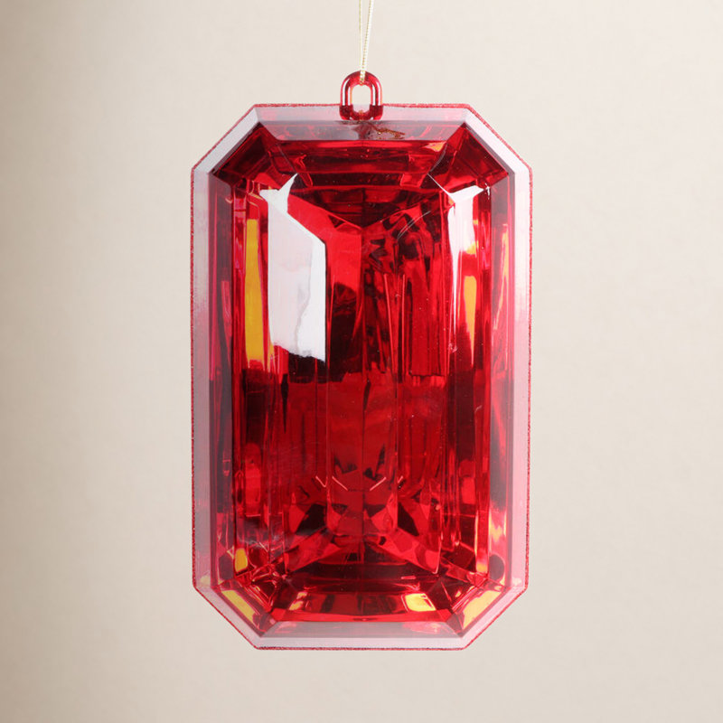 Ornement de Noël incassable 8 po, Rouge