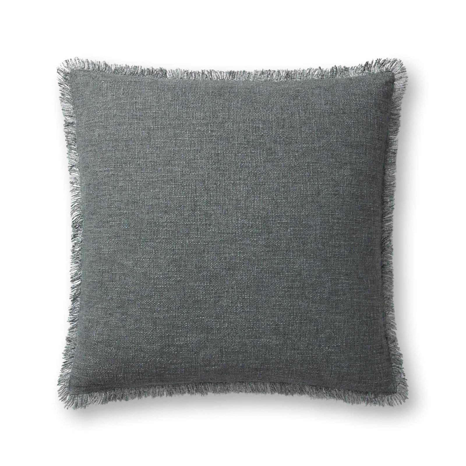 Amber Lewis x Loloi Sable Pillow Cover, Blue, 22" x 22", Pillow Cover Only - No Insert