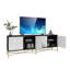 Armoire moderne 4 portes, meuble télé de salon, console de télévision