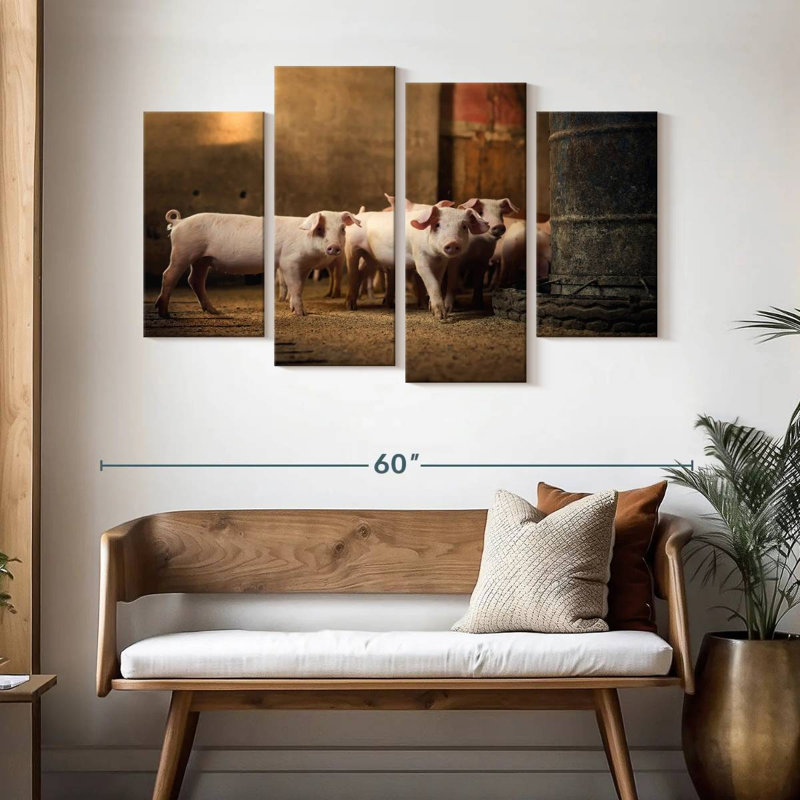Brampt Piglet Troupe, 32" H x 52" W