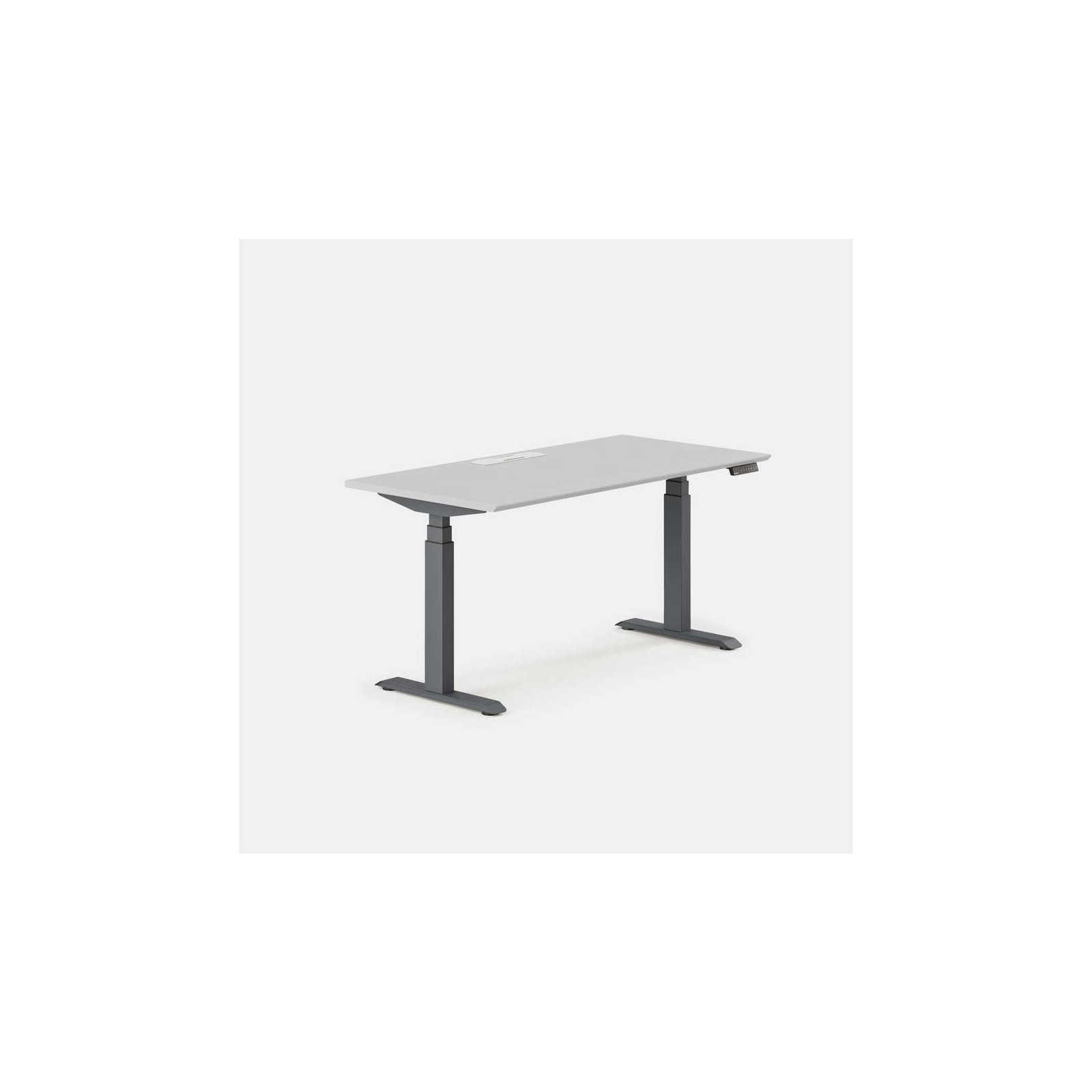 Standing Desk, 52" H x 60" W x 30" D, Charcoal, Fog