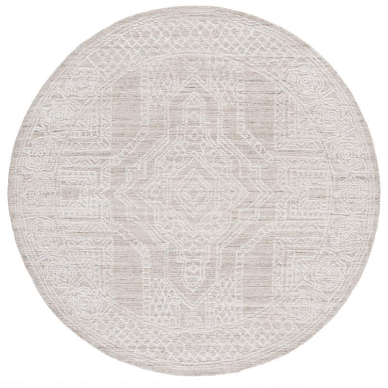 Feder 142 Hand Tufted Wool Pile Oriental Rug, Round 6'