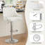 Ensemble de 4 tabourets de bar pivotants réglables en similicuir, hauteur de comptoir rembourrée avec tabouret à haut dossier pour îlot de cuisine, blanc-895838038