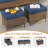 6-Piece Outdoor Patio Conversation Set with 360° Swivel Rocking Chairs, All-Weather Wicker & Steel Frame Patio Furniture Set with Storage Coffee Table, Multi-Use Ottomans for Backyard, Porch, Garden-2018652124