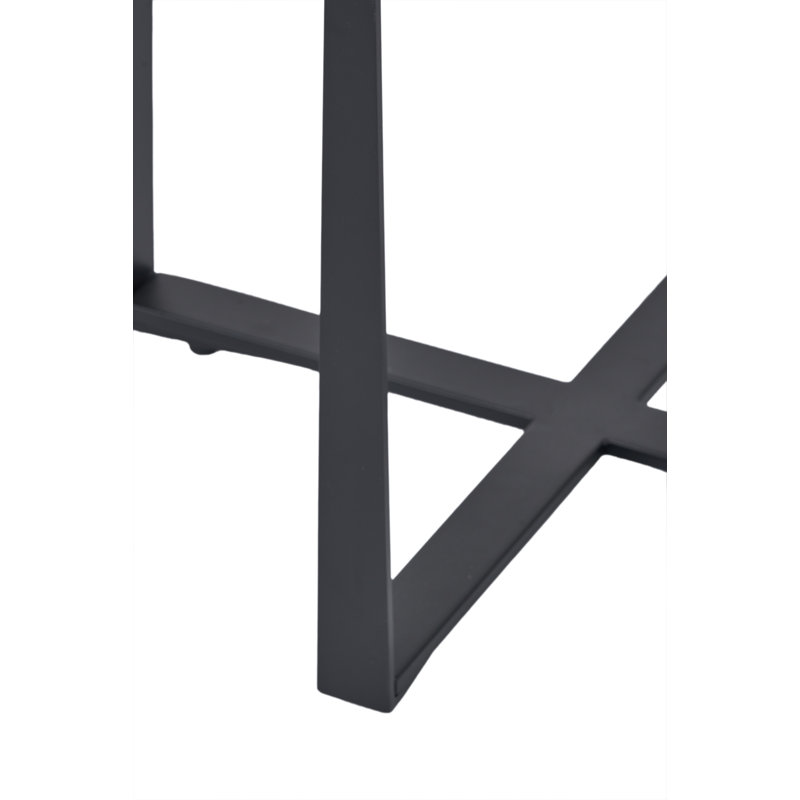Tamberly Glass Top Frame End Table