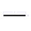 12" X 0.5" Marble Pencil Liner Tile Trim-753717769