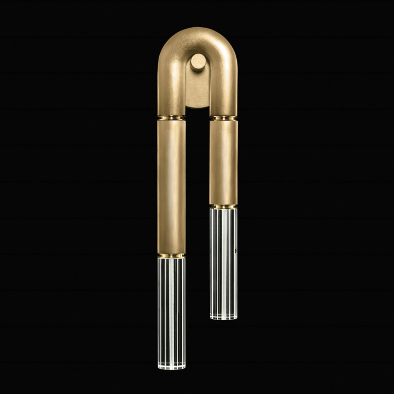 Antonia LED Flush Mounted Sconce, Gold Leaf/Brass