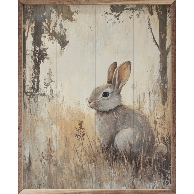 Forêt lapin I par Petals Prints Design, H 10 po x l 8 po