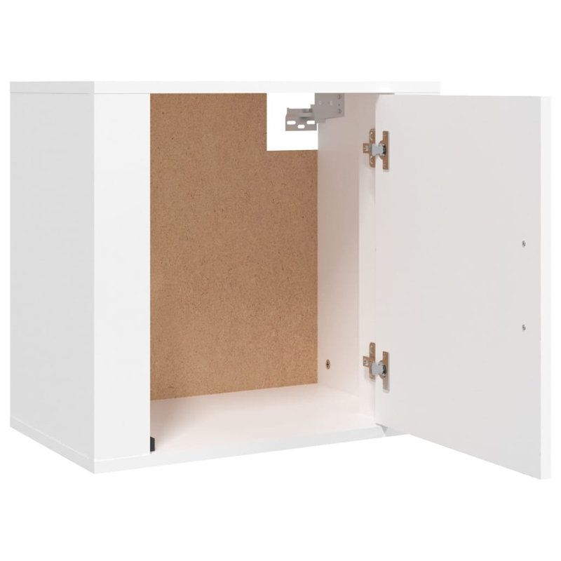 Jasemin 50cm W Manufactured Wood Bedside Table, White