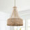Lustre empire perlé à 4 lumières à intensité variable 18 po Boho
