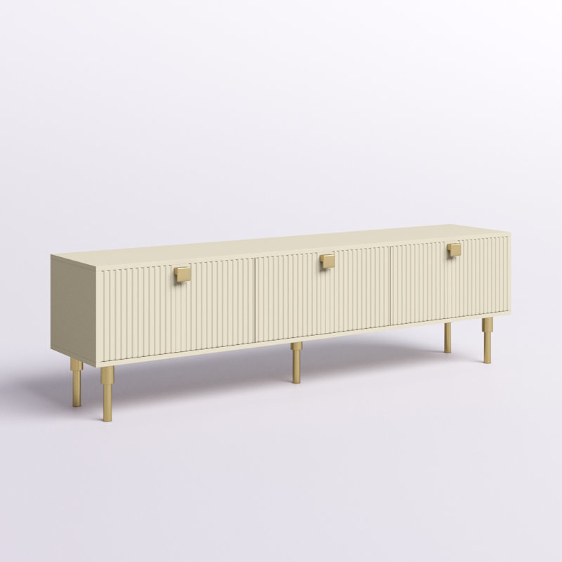 Wellingborough 70.9" Modern TV Stand with Matte Finish, Magnolia