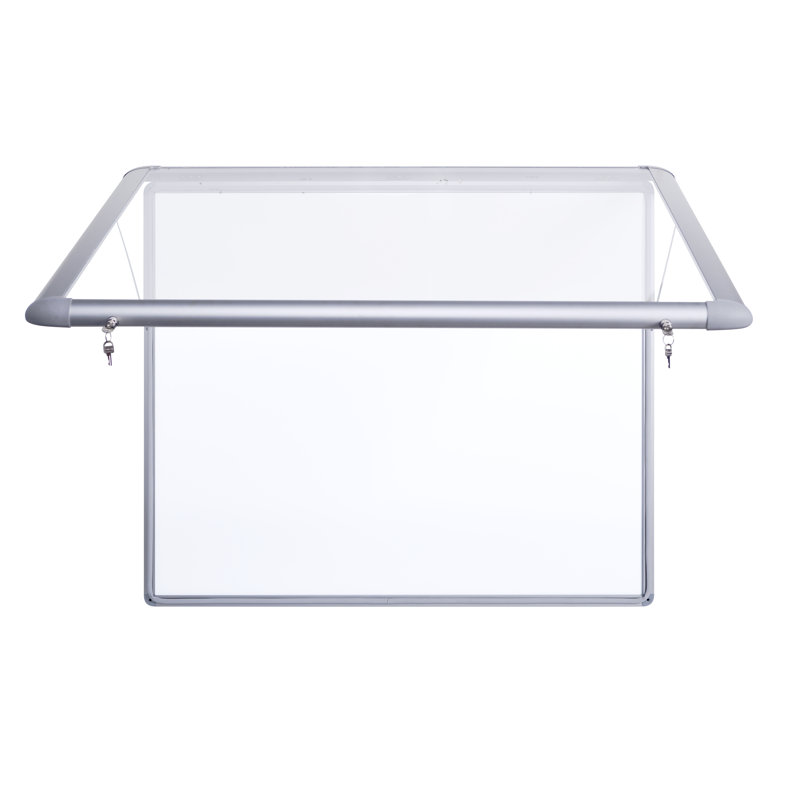 Showcase Wall Mounted Magnetic Whiteboard, 98.1cm H x 123cm L x 5.9cm D