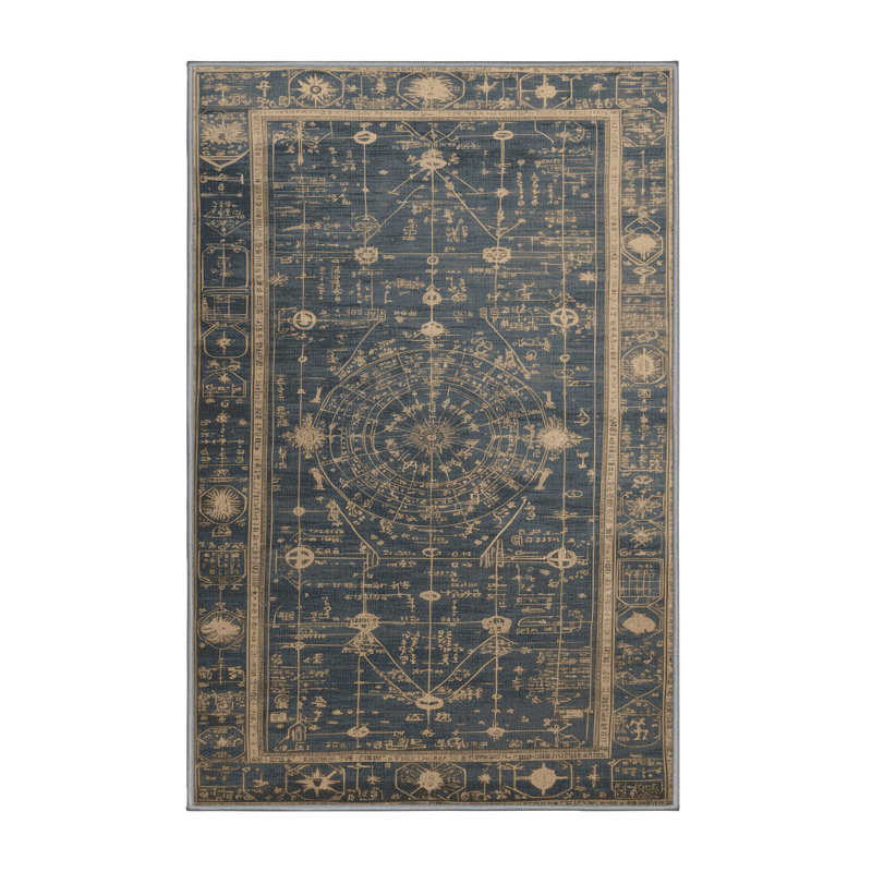 Tapis gris lavable à la machine, Rectangle 7 pi x 9 pi