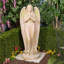 Statue ange priant H 47 po avec finition moussue pour jardin et pelouse