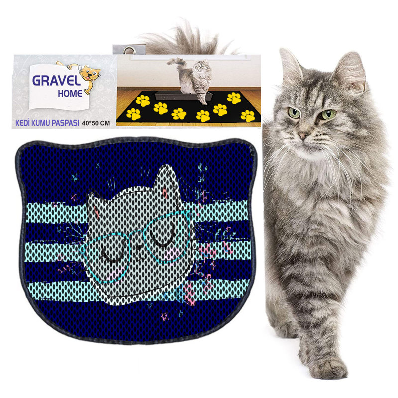 Durable Cat Litter Mat, 15.7 x 19.7 inches | 50% PVC / 50% Polyester, Machine Washable & Vacuum Friendly | Perfect for Easy Cleanup, Non-Slip Design to Keep Your Home Clean & Fresh, Ideal for Pet Owners