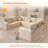 Koyu Cloudelle Compression Packed 5-Piece Boneless U-Shaped Plush Corduroy Sectional Sofa – Deep Seat, No Assembly-764180535