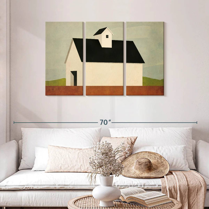 Lilie Fall Barn, 28" H x 45" W