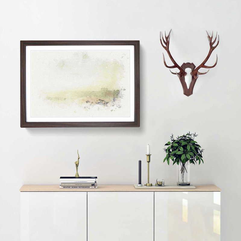 Santa Monica State Beach in Abstract - Picture Frame Graphic Art Print, Walnut, 35cm H x 50cm W x 2cm D