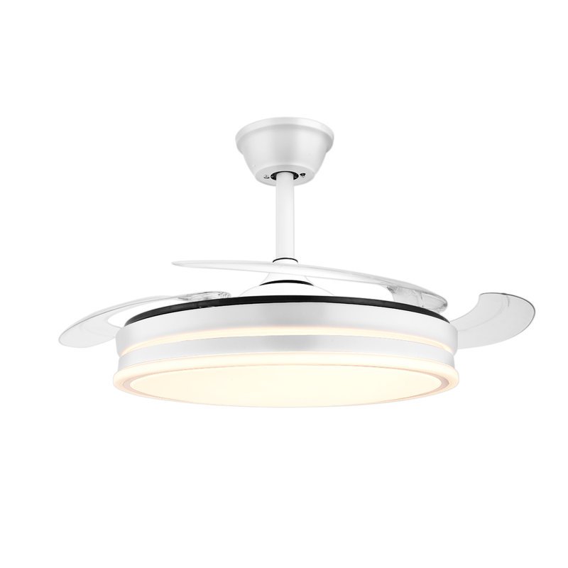 Ceiling Fan with LED Lights, White