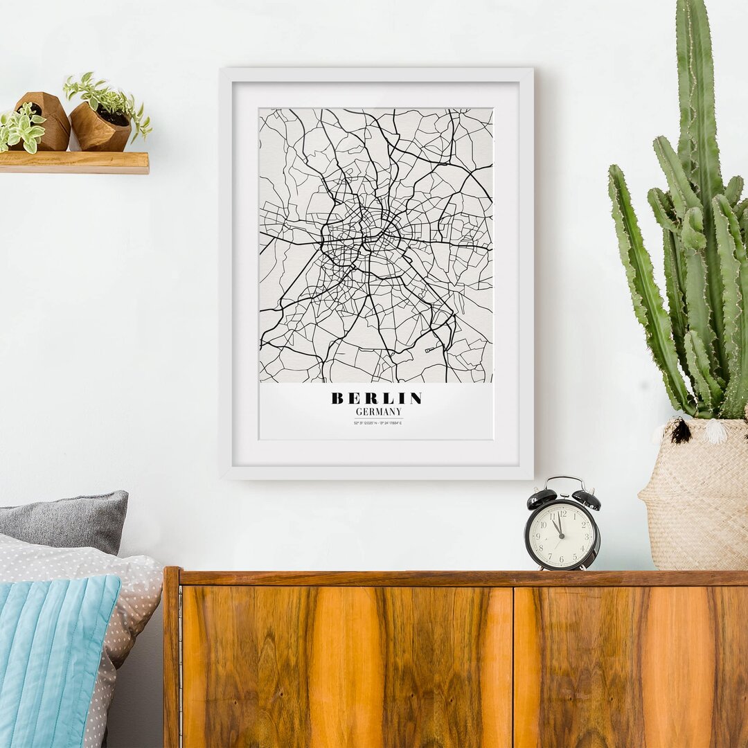 Gerahmtes Poster Classic Berlin Street Map