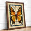 Symmetrical Butterfly Art Deco - Framed Print-1179319290-1179319289