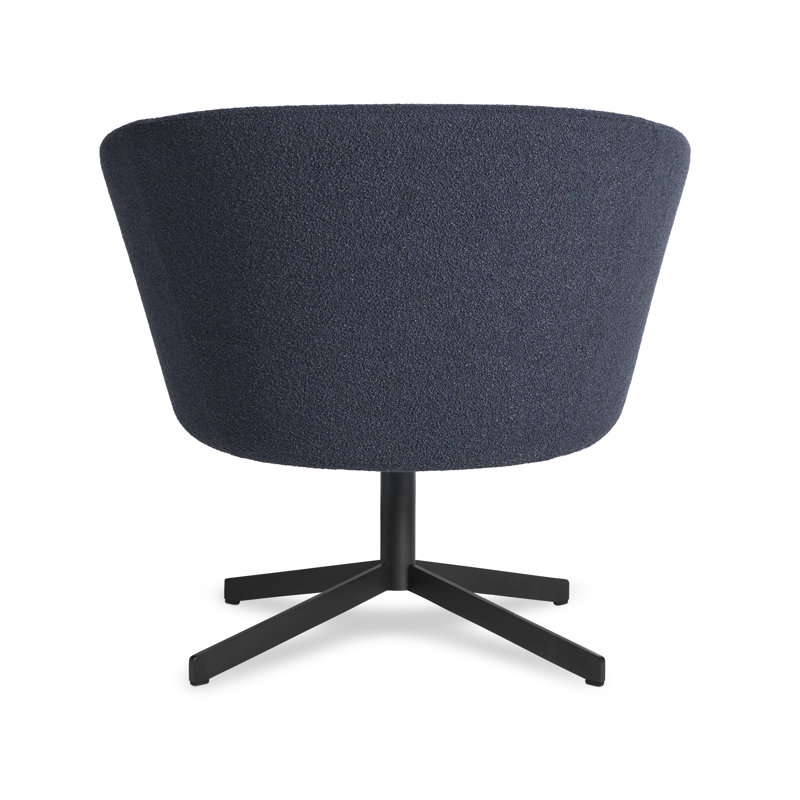 Close Encounter Swivel Barrel Chair, Elora Navy Viscose 