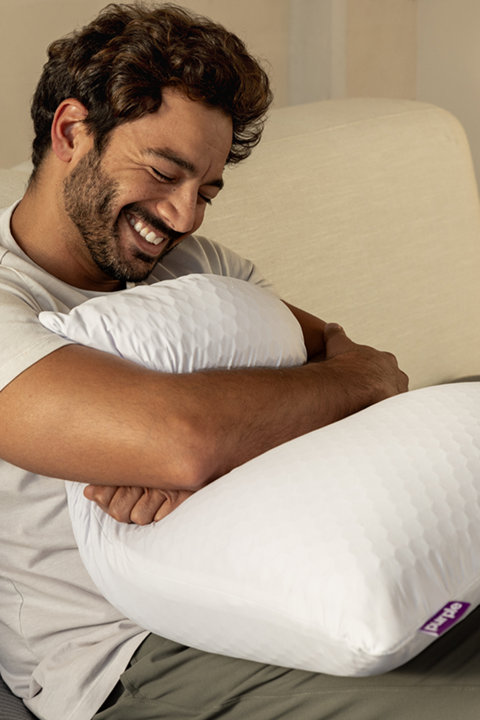 Plush pillows for cool comfort.