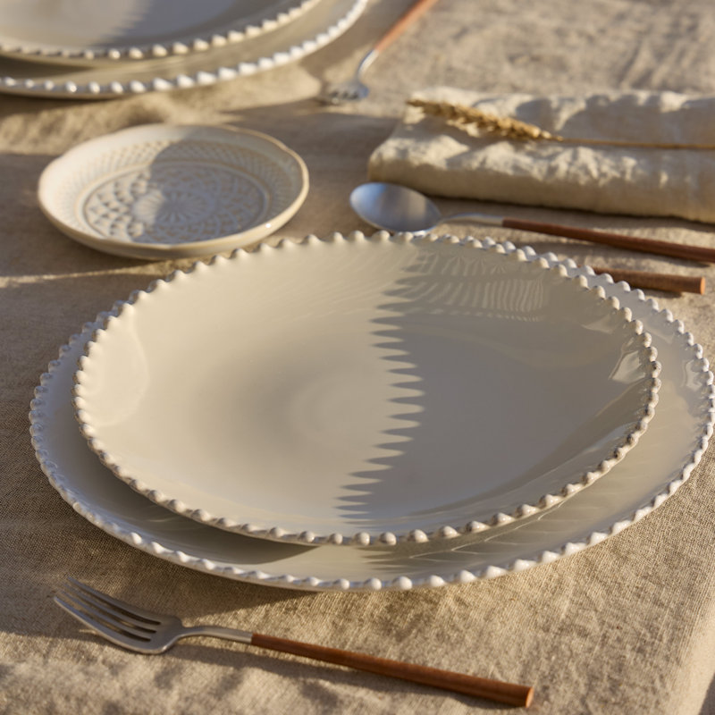 Pearl Stoneware Dinner Plate, Cream