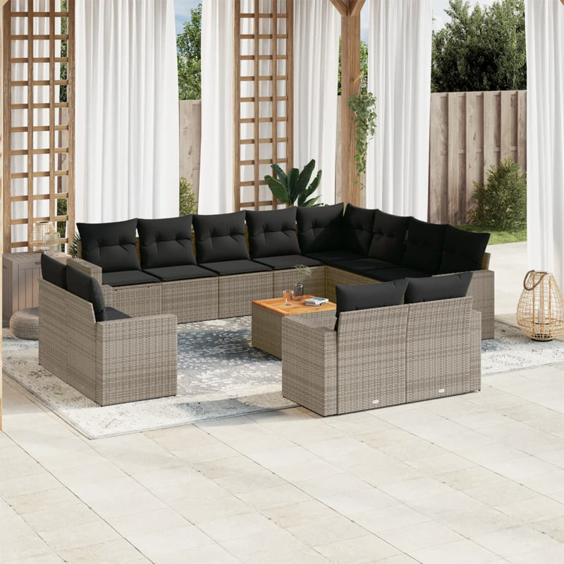  Garden Sofa Set Grey